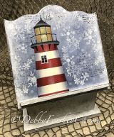 Winter Lighthouse Recipe Box