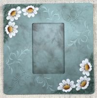 Daisies with Smoke Marbleizing Techniques